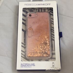 Rebecca Minkoff Gold Glitterfall iPhone 7 Case (H)